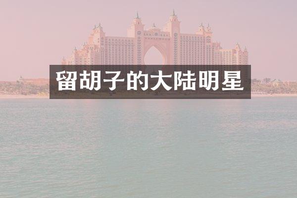 留胡子的大陆明星