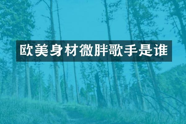 欧美身材微胖歌手是谁