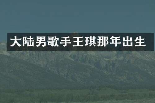 大陆男歌手王琪那年出生