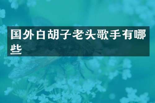国外白胡子老头歌手有哪些