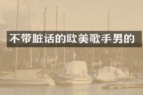 不带脏话的欧美歌手男的