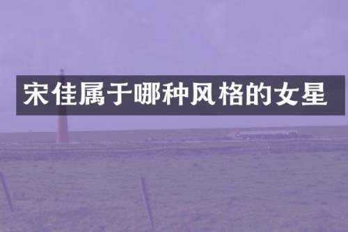 宋佳属于哪种风格的女星