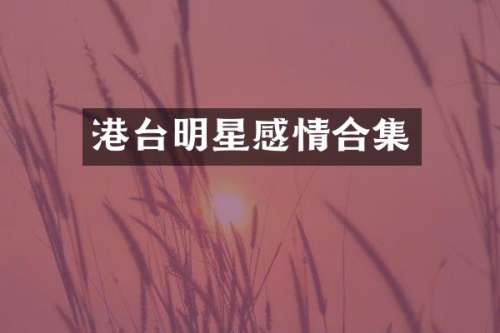 港台明星感情