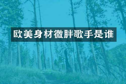 欧美身材微胖歌手是谁