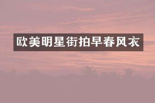 欧美明星街拍早春风衣