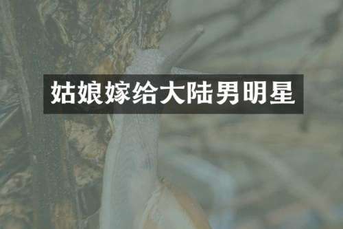 姑娘嫁给大陆男明星