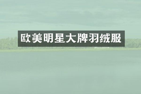 欧美明星大牌羽绒服