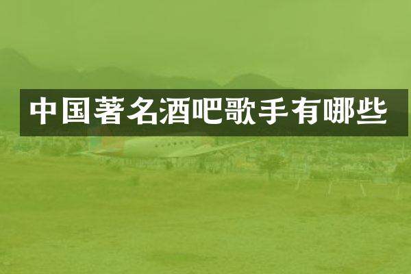 中国著名酒吧歌手有哪些