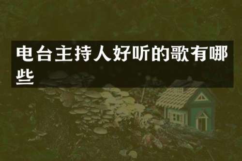 电台主持人好听的歌有哪些