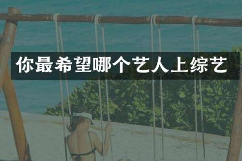你最希望哪个艺人上综艺