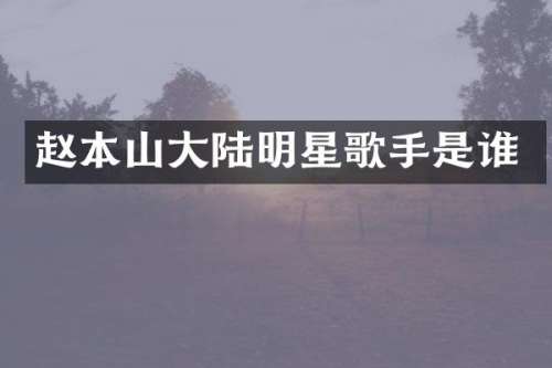 赵本山大陆明星歌手是谁