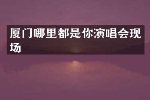 厦门哪里都是你演唱会现场