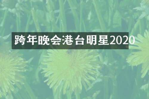 跨年晚会港台明星2020