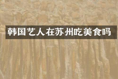 韩国艺人在苏州吃美食吗