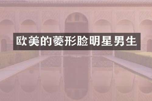 欧美的菱形脸明星男生
