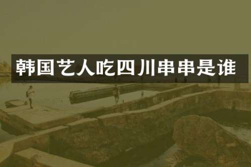 韩国艺人吃四川串串是谁