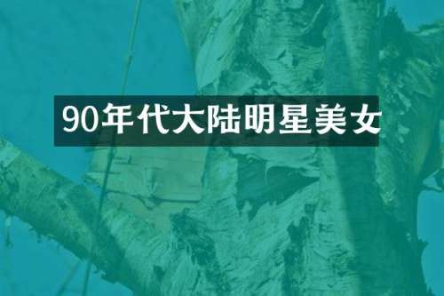 90年代大陆明星