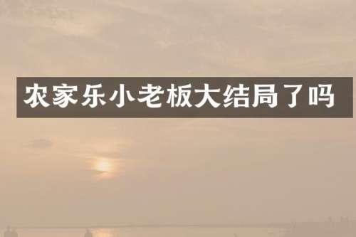 农家乐小老板大结局了吗