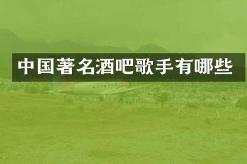 中国著名酒吧歌手有哪些