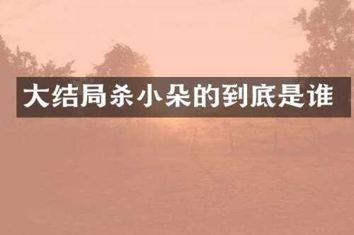 大结局杀小朵的到底是谁