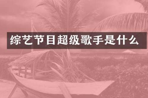 综艺节目超级歌手是什么
