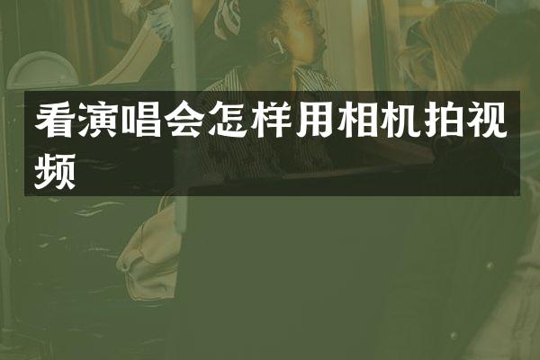 看演唱会怎样用相机拍视频