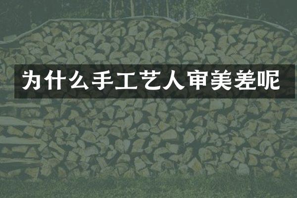 为什么手工艺人审美差呢