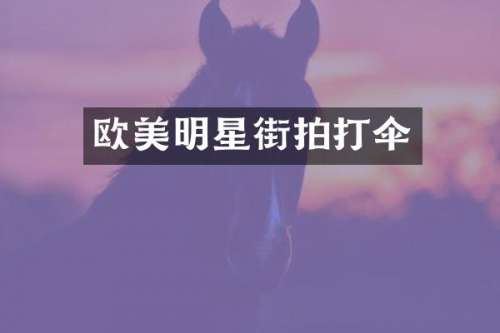欧美明星街拍打伞