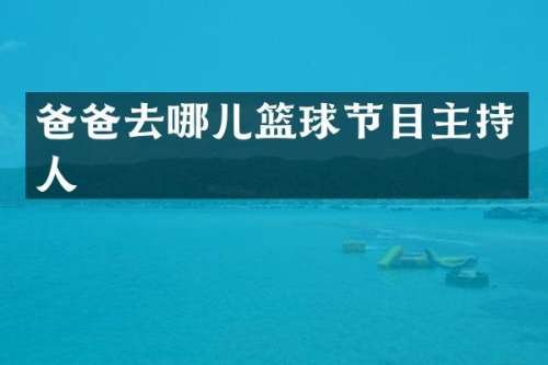 爸爸去哪儿篮球节目主持人
