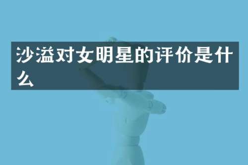 沙溢对女明星的评价是什么