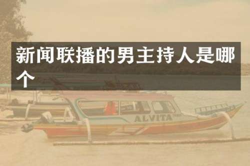 新闻联播的男主持人是哪个