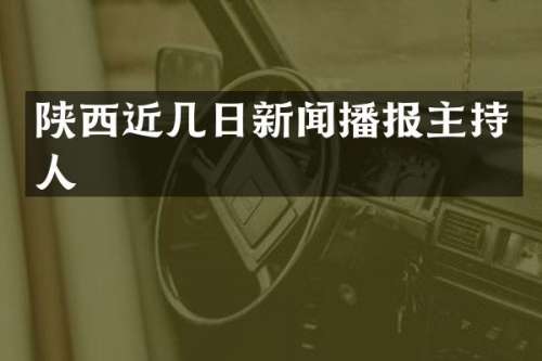 陕西近几日新闻播报主持人