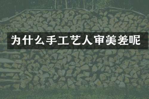 为什么手工艺人审美差呢