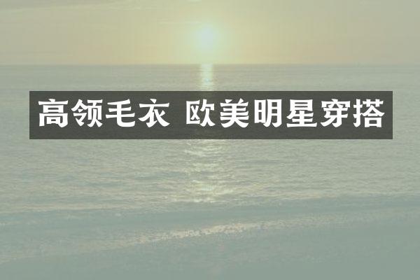 高领毛衣 欧美明星穿搭