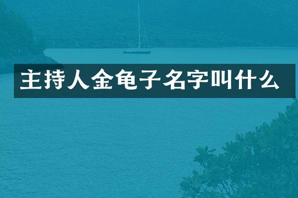 主持人金龟子名字叫什么