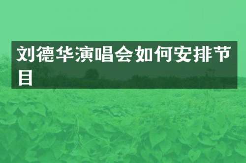 刘德华演唱会如何安排节目