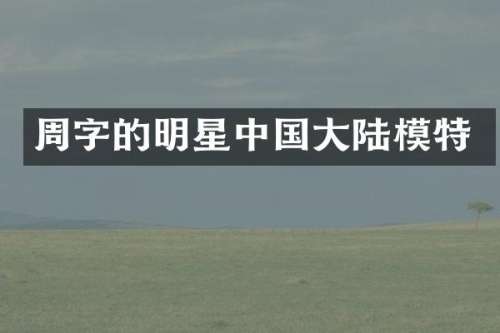 周字的明星中国大陆模特