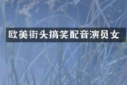 欧美街头搞笑配音演员女
