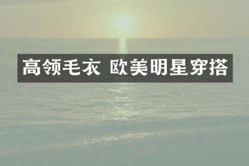 高领毛衣 欧美明星穿搭