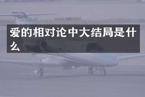 爱的相对论中大结局是什么