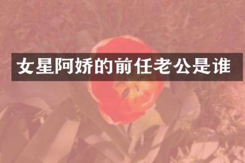 女星阿娇的前任老公是谁