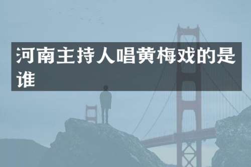 河南主持人唱黄梅戏的是谁