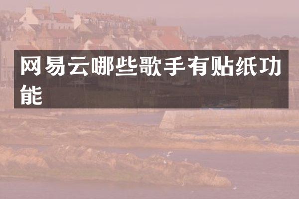 网易云哪些歌手有贴纸功能
