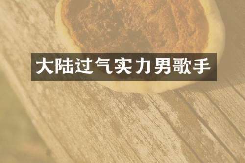 大陆过气实力男歌手