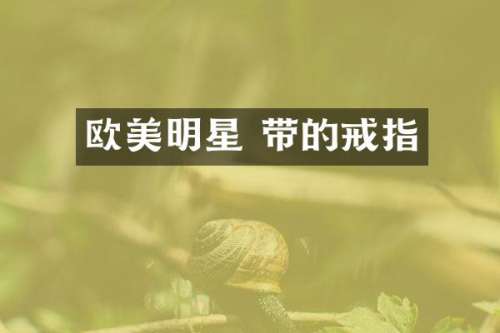 欧美明星 带的戒指