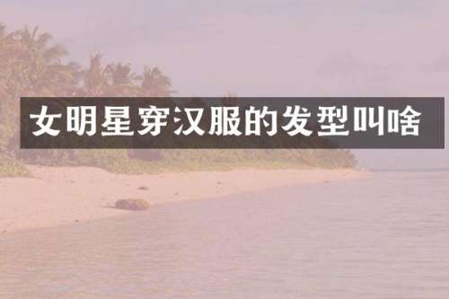 女明星穿汉服的发型叫啥