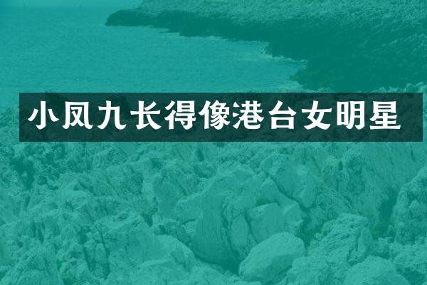 小凤九长得像港台女明星