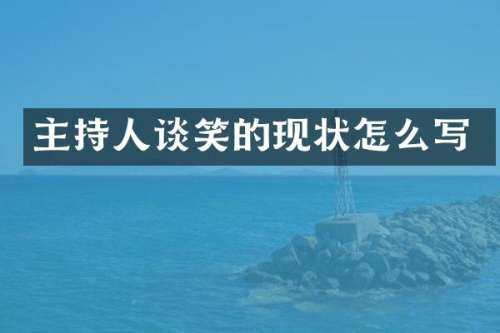 主持人谈笑的现状怎么写