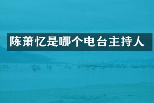陈萧忆是哪个电台主持人