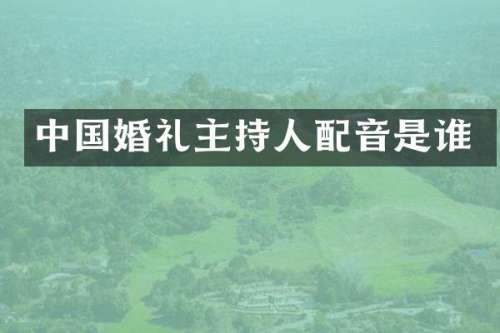 中国婚礼主持人配音是谁